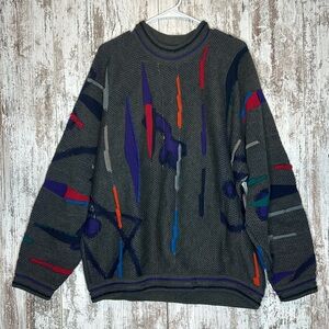 [COOGI] Vintage 3D Knit [1990s-] multicolor SIZE L wool